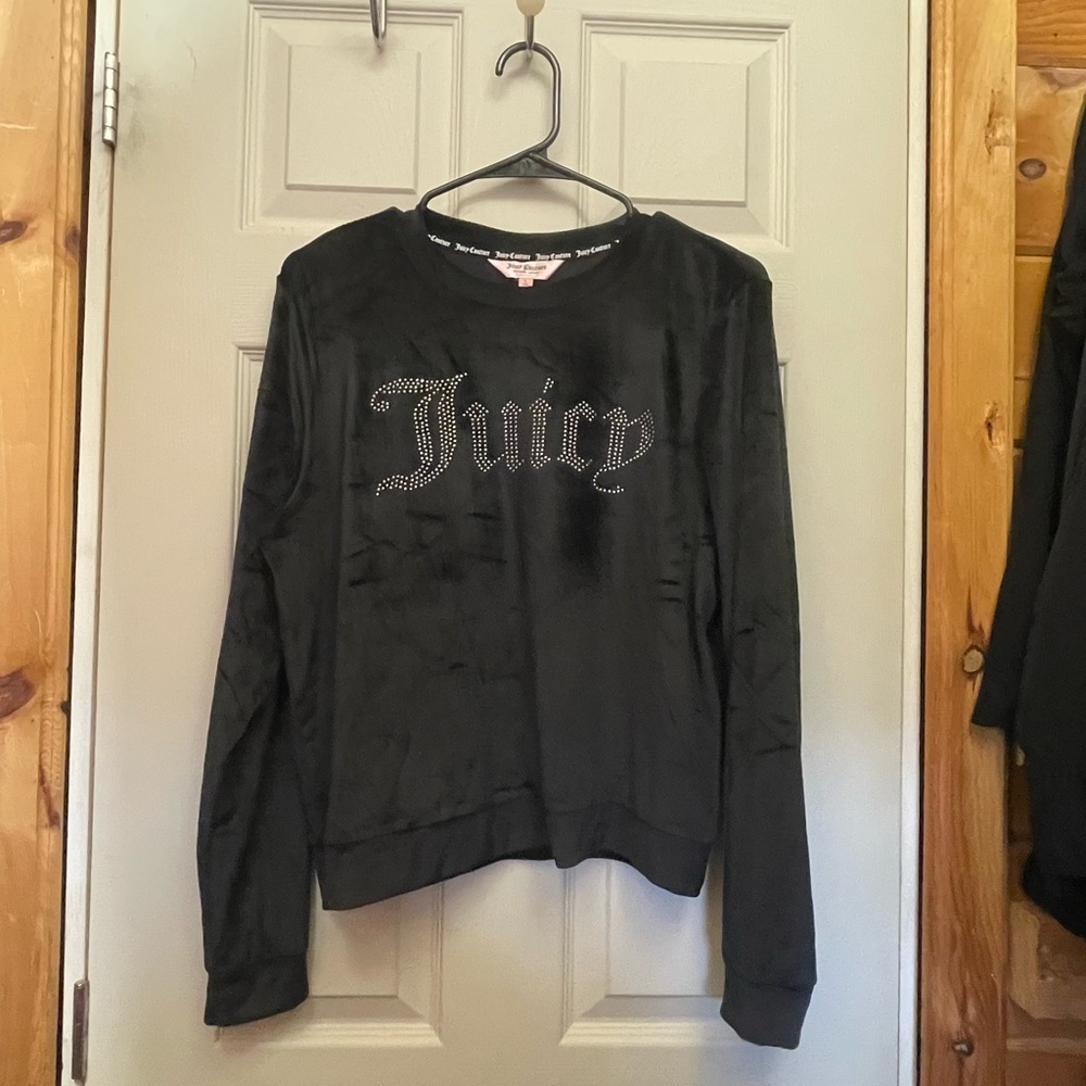 Juicy Couture black velvet 2 pc suit